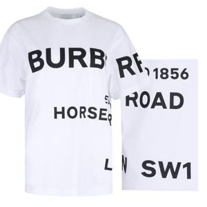 버버리 여성 오버핏 반팔 8048748 A1464