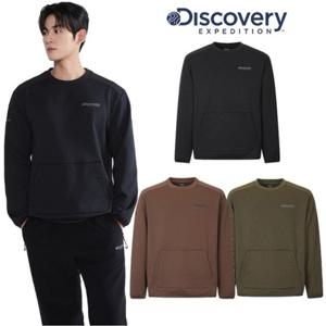 디스커버리 2025F W 겨울 DXMT79056 남여공용 아웃도어 그리드 기모 맨투맨