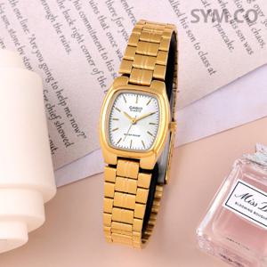 카시오 LTP-1169N-7A 레트로 라운드 스퀘어 아날로그 정장 여자 메탈 시계 d