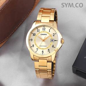 카시오 MTP-V004G-9B 다이버룩 아웃도어 아날로그 캐쥬얼 남자 메탈 시계 d