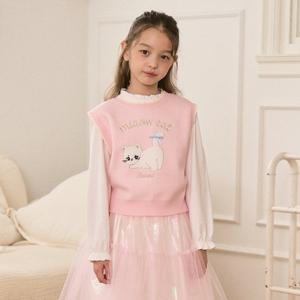 [로엠걸즈(아동)]캐릭터 스웨터 조끼 RGVK25W1P