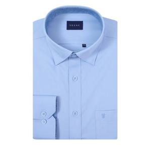 [예작(셔츠)]예작셔츠 일반핏 남자 긴팔 스냅버튼 고급 뱀부 스판 블루 셔츠YJFSBR119BL