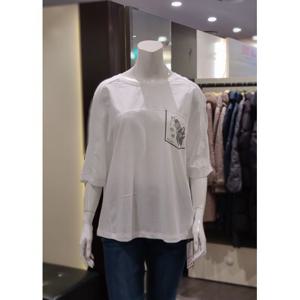 [트리아나]MARIO소고 루즈핏 라운드티셔츠 AL2WA22