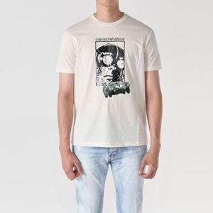 알마니 엠포리오 카 넘버7 반팔티셔츠 아이보리 3L1T8P 1JW5Z F120