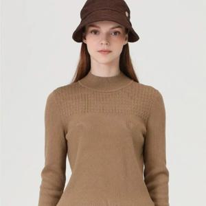 [엘르골프]여성 꽈배기 골지  목크넥 스웨터6K63401