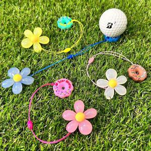 데이지꽃 골프티걸이와 티높이조절도넛링 4개 골프티 골프티꽂이 골프용품 골프선물 골프티걸이 예쁜골프티 골프선물용 도넛링 골프도넛링 숏티