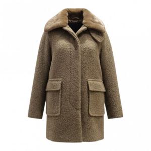 [페이지플린]퍼카라 탈부착 울 하프코트 F5DCT005