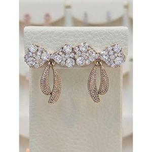 볼라레 세이브존03 볼라레 브론즈 웨이브 리프 은침 드롭 귀걸이 AQSSS1884A