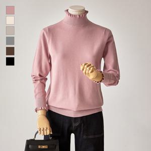 [커스텀에이블] 웨이브넥 솔리드 니트_T2601KN008A