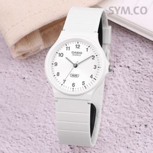 카시오 MQ-24B-7B 저소음 아날로그 아날로그 팝 화이트 수능 수험생 남녀공용 우레탄