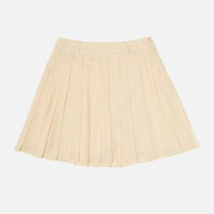 윌슨반바지 VQA W243002GSK71-YEL 여성 경량 우븐 플리츠 숏 스커트