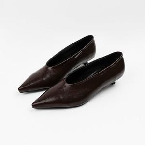 [신난다슈] 여성 구두 펌프스 힐 3cm 여자 스틸레토 정장 구두 발편한 키튼힐 SO261516 브라운