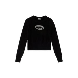 Diesel디젤 M 아리사 점퍼 자수 컷아웃 로고 니트 블랙 A067120KCAE-9XX