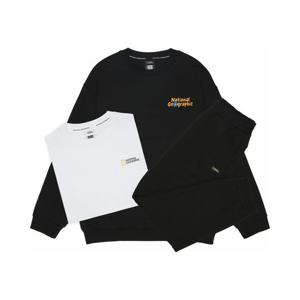 [내셔널지오그래픽키즈][온라인전용] K265UPB901 맨투맨 3PCS SET CARBON BLACK
