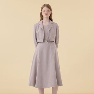 [케네스 레이디]오픈자켓 레이어드 벨티드 원피스 (EWOPOJ08)