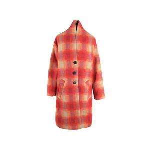 가브리엘 GABRIEL 체크 울 코트 오렌지 MA0019FA A3D27E 11OR