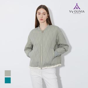 [올리비아로렌]물결 퀼팅 패딩 점퍼_VVBKA4S1271