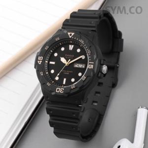 카시오 MRW-200H-1E 다이버룩 회전베젤 데이데이트 스포츠 남자 우레탄 시계 d