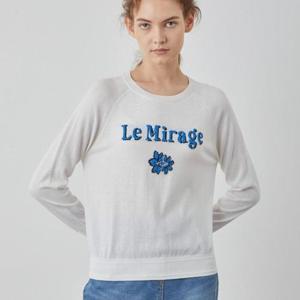 올리비아로렌 HC14 메탈 레터링 자카드 풀오버 VVCBL5S2381