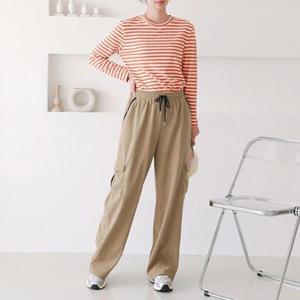 여성 사이드 골덴 포켓 밴딩 와이드팬츠 SD-250915