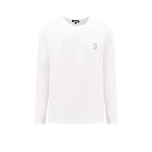 26 SS 베르사체 화이트 롱슬리브 크루넥 티셔츠 AUU010071A10011