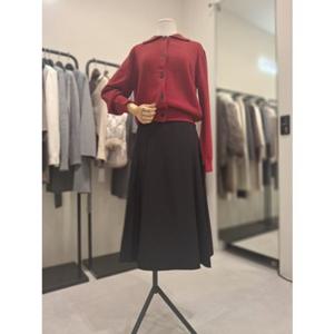 쉬즈미스 (SWWSKP42040) 울 혼방 플리츠 롱 스커트