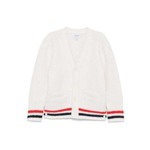 톰브라운 RWB 스트라이프 골지 니트 가디건 MKC604AY1054100