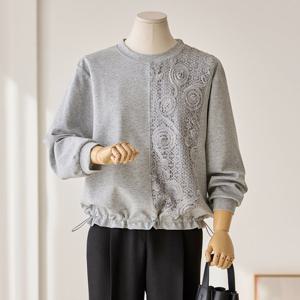 [커스텀에이블] 플라워 레이스 포인트 맨투맨_T2602TS012A