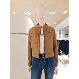 [숲]크롭 하이넥 인조 스웨이드 집업 자켓 SC2LE30