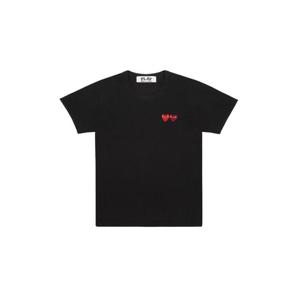 Play Comme des Garcons플레이 꼼데가르송 더블 하트 티셔츠 블랙 AZ-T225-051-1