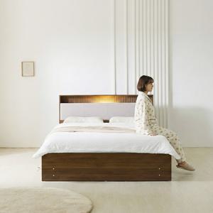 파로마 아벨라 호텔식 LED 멀티수납 침대프레임 Q/K