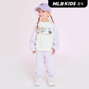 [MLB키즈 공식]26SS 스포티브 프렌즈 아트웍 라글란 맨투맨 세트 NY (Lavender) 7AS2C0261-50LDS