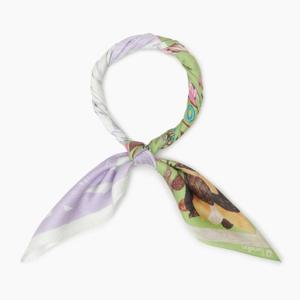 [베네통]트리 컬러 블록 실크 스카프_BCMF02511