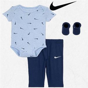 나이키 3PK 바디수트 와플팬츠 세트 네이비 6-12개월 A253UU890P 2477309