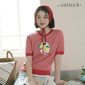 엔니튜드 26SS 린넨 시어서커 자수 체크니트 2종