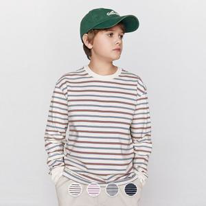 [지오다노 주니어]03026511 헤비코튼 멀티 스트라이프 긴팔티