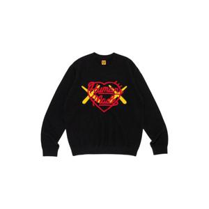 Human Made휴먼 메이드 x 카우스 니트 스웨터 블랙 XX26CS004