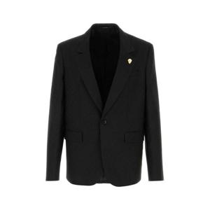 구찌 싱글 브레스트 GG 울 재킷 864110ZAUP11000 BLACK