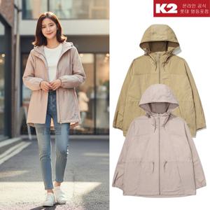 K2 간절기 여성 중기장 캐주얼 바람막이 자켓/점퍼 KWP24172YD