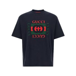 26SS 구찌 미드나이트 블루 코튼 t 셔츠 784361XJGKA4735 TP572137911