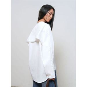 제너럴아이디어 슬릿 넥 케이프 블라우스 [WHITE] GF1LBL509 383867