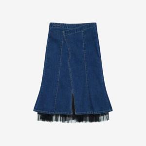 베스띠벨리 세이브존04 크로스 데님 스커트 BKSKB23610