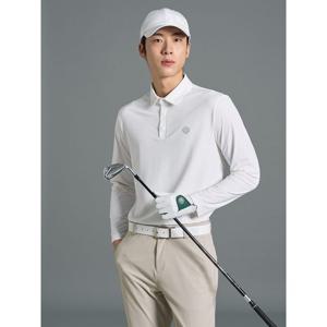 [빈폴골프] [B_under] 남성 냉감 칼라 티셔츠 - 화이트 (BJ6341M131)