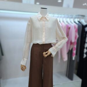 [잇미샤][잇미샤] 시스루 텍스처 블라우스(ITOABBL780)_DG