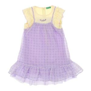 [베네통키즈]러블리 체크 엠보 원피스QAOP31531