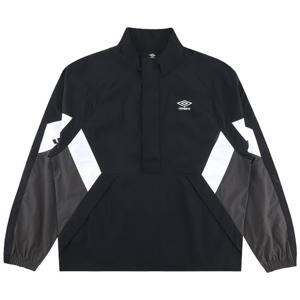 엄브로 팝러쉬 컬러블럭 스탠넥 아노락 UR123CWT34BLK