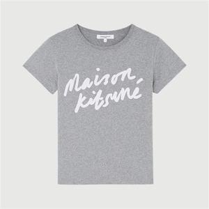 메종키츠네 핸드라이팅 클래식 반팔 티셔츠 AW00104KJ0005 GRM