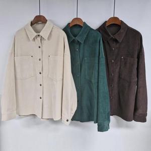 [강물처럼]빅사이즈셔츠 V645L511 똑딱투포켓골덴남방 SM (43263