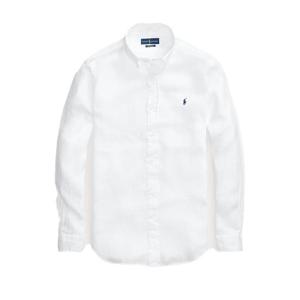 폴로랄프로렌 포니로고 자수 리넨셔츠 화이트 710794141005