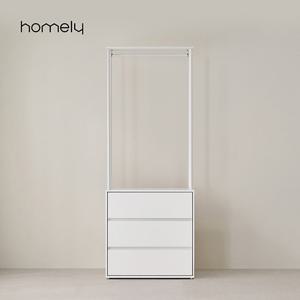 홈리 셀렉트 드레스룸 800 시스템 옷장 3단 서랍 행거
